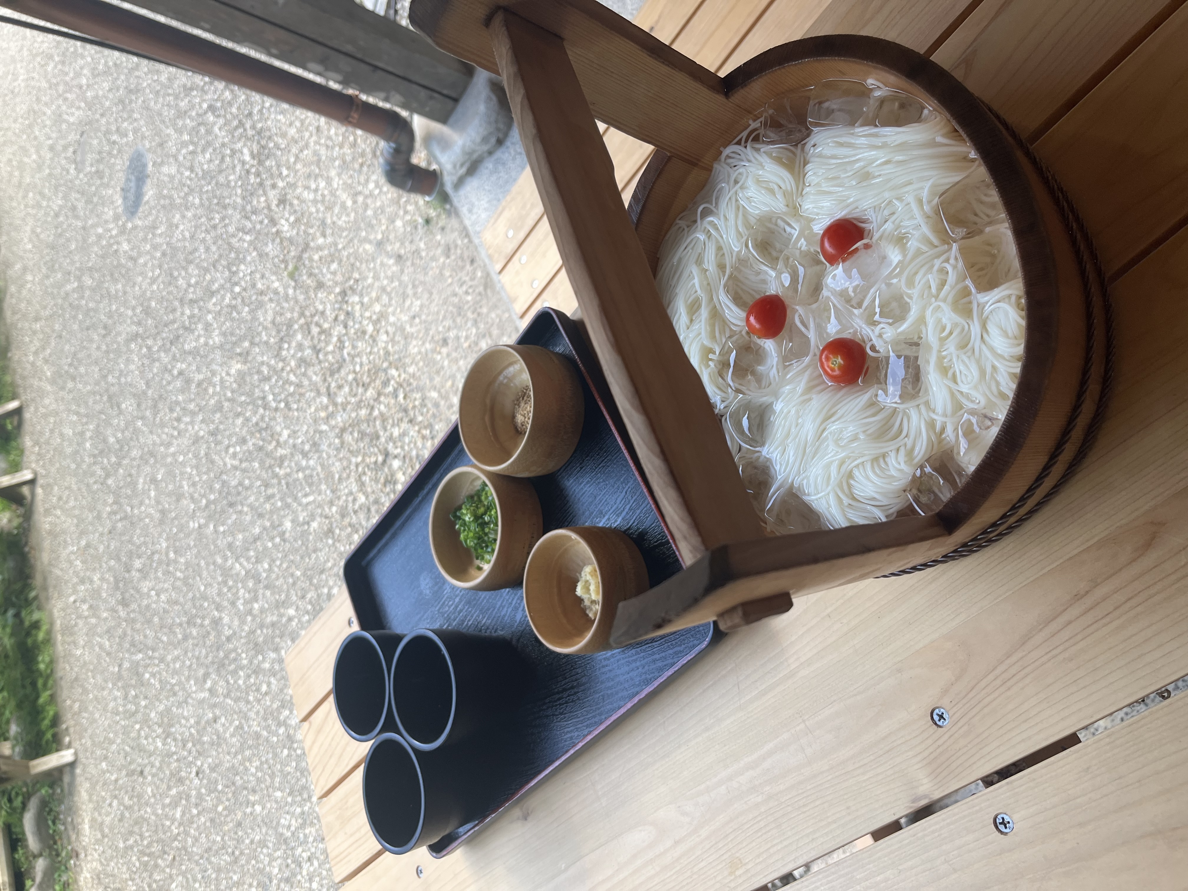 香嵐渓の流しそうめん