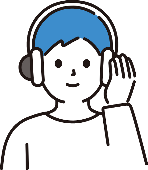 カラフルな音符のイラスト